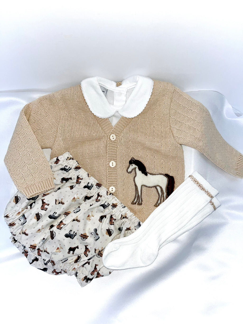 Horse & Wagon Cardigan Set