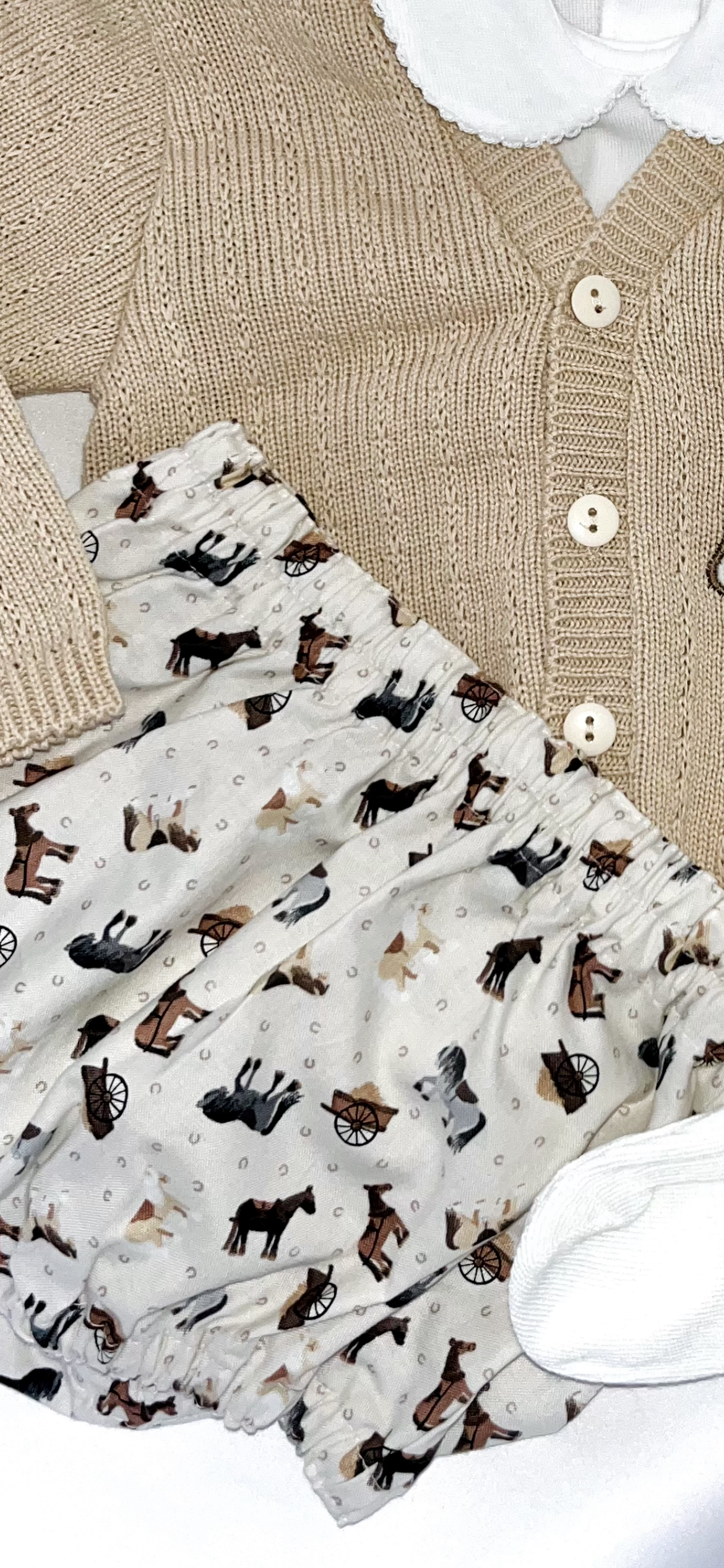 Horse & Wagon Cardigan Set