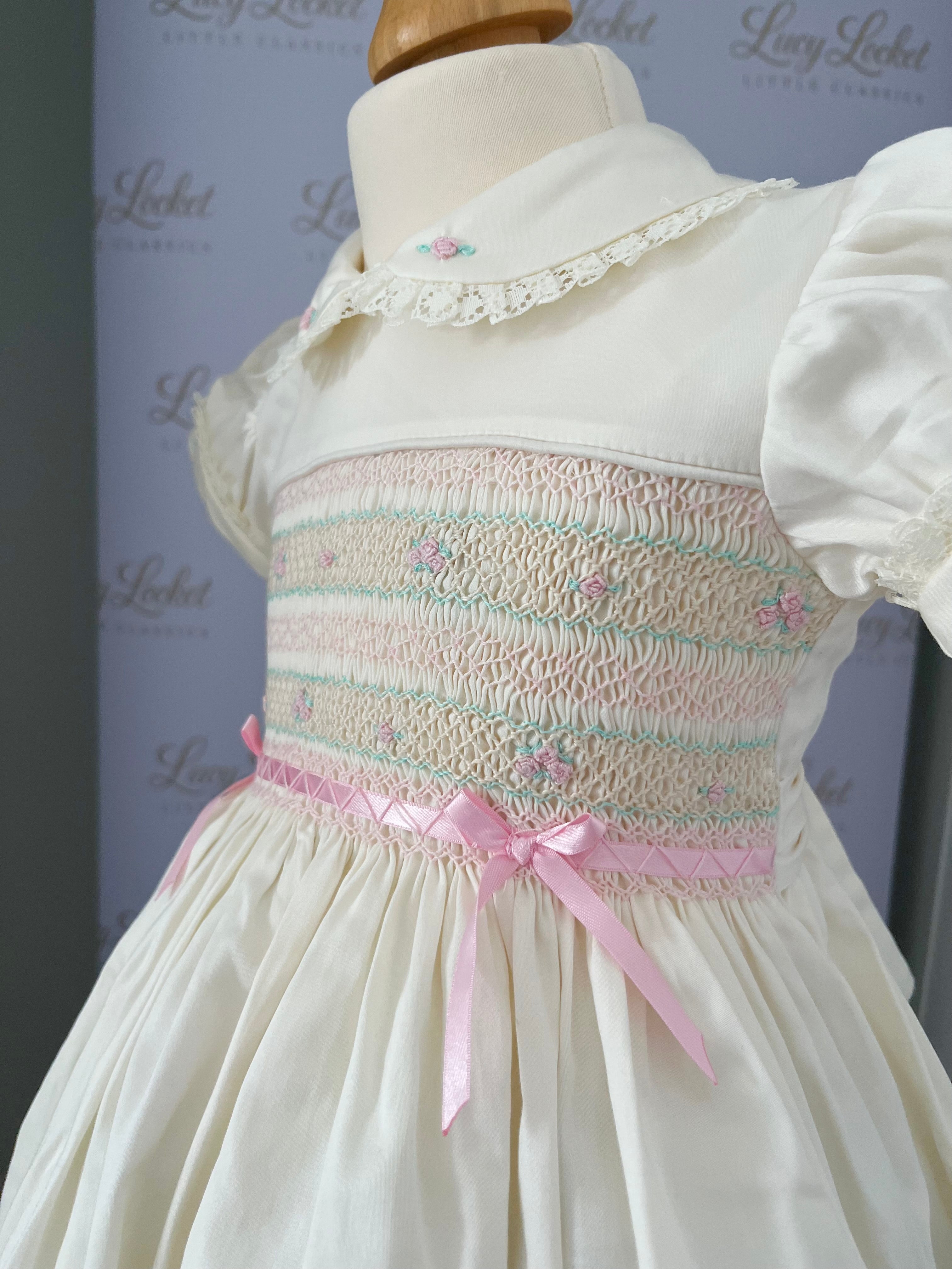Cream Pink & Mint Dress