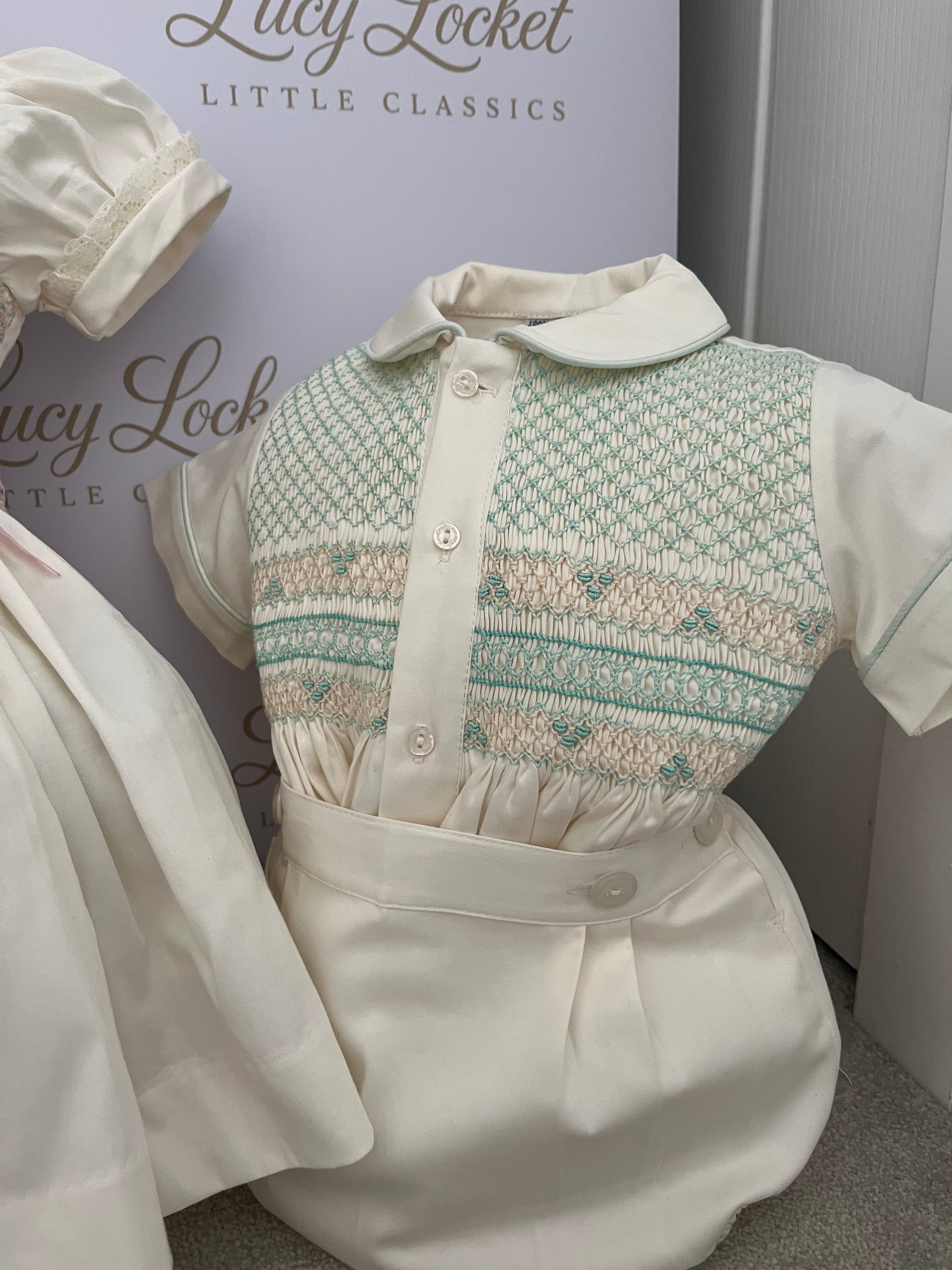 Cream & Mint Boys Suit