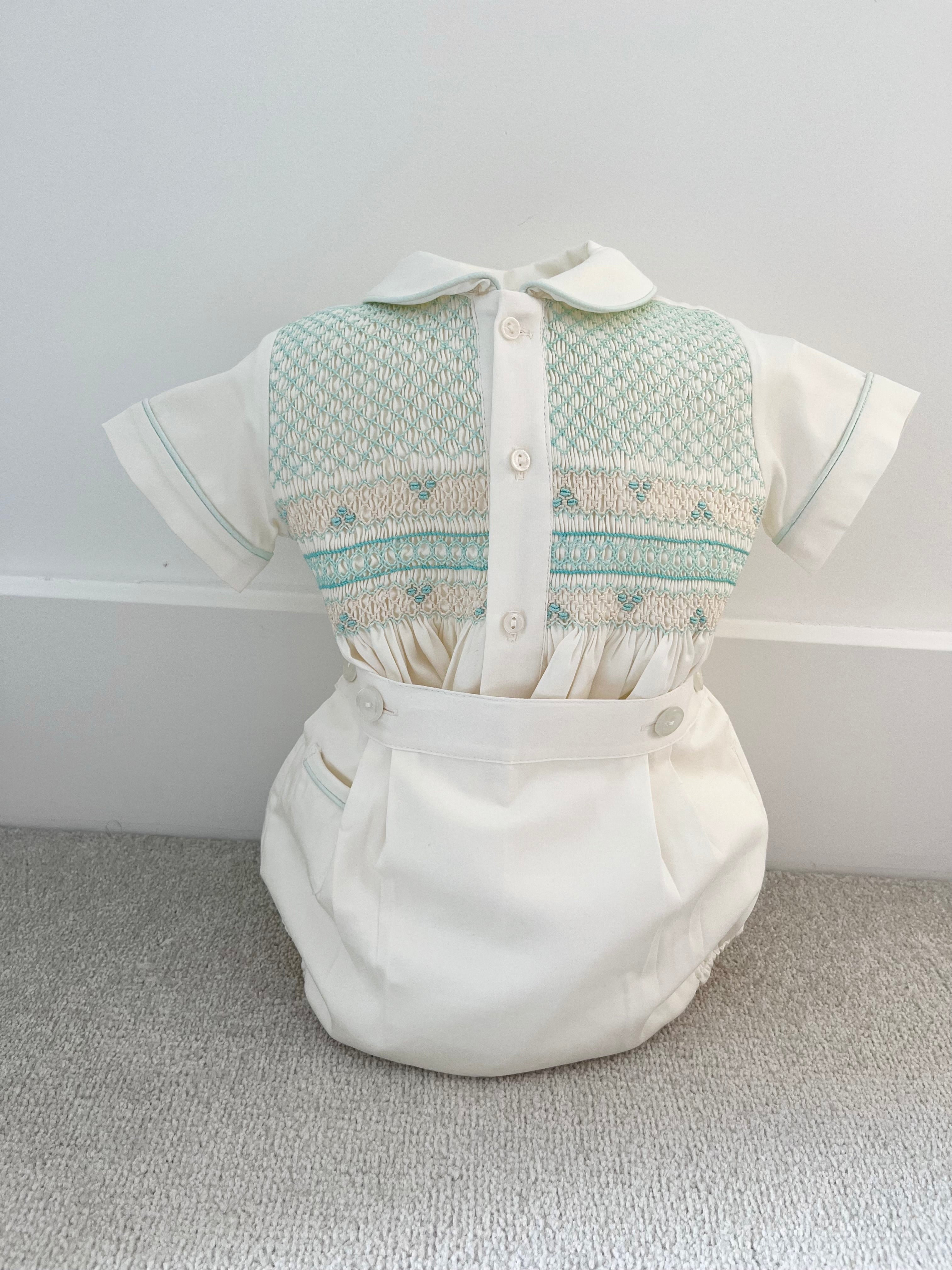 Cream & Mint Boys Suit