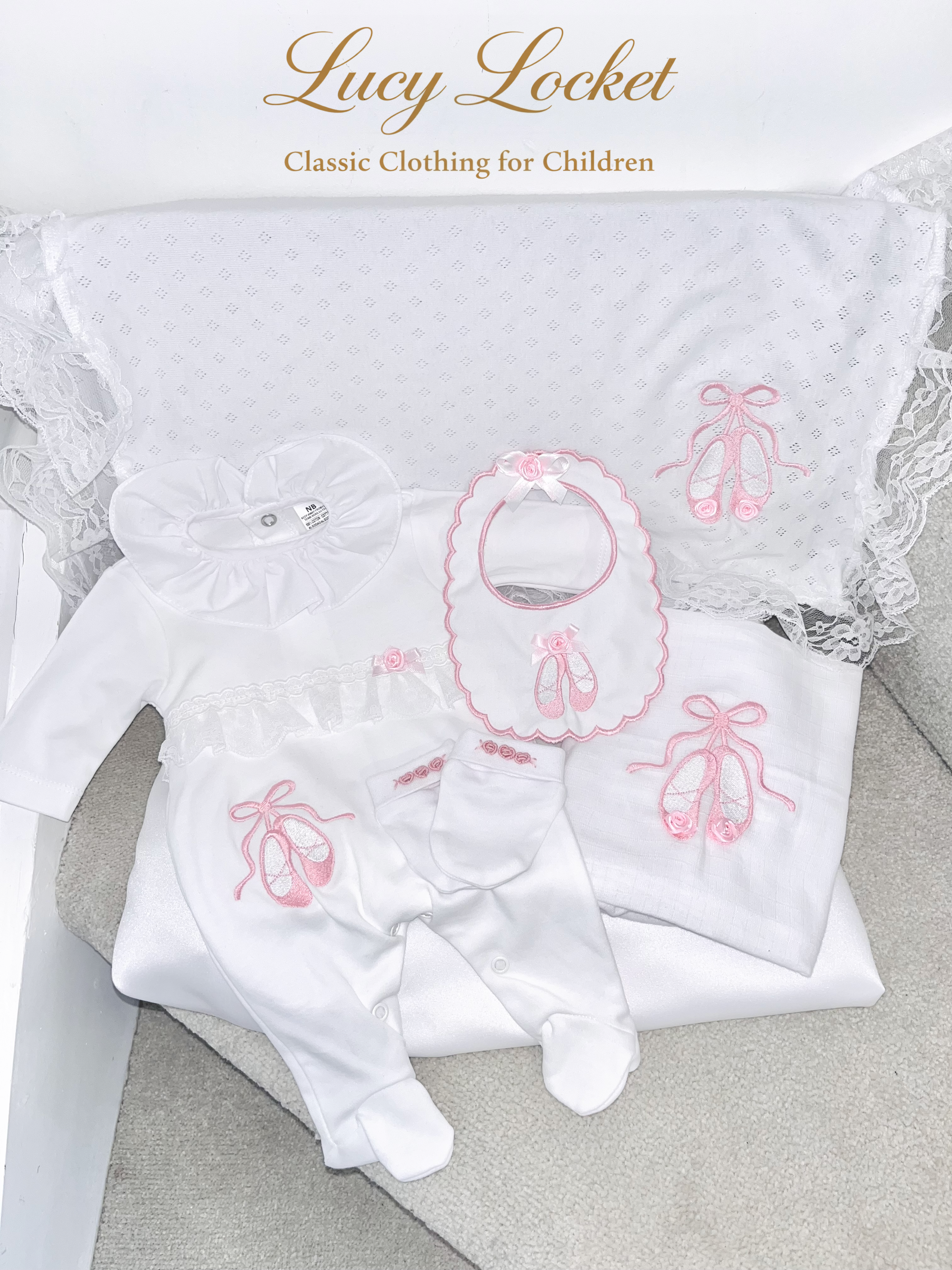 Girls Ballerina & Lace Layette Set