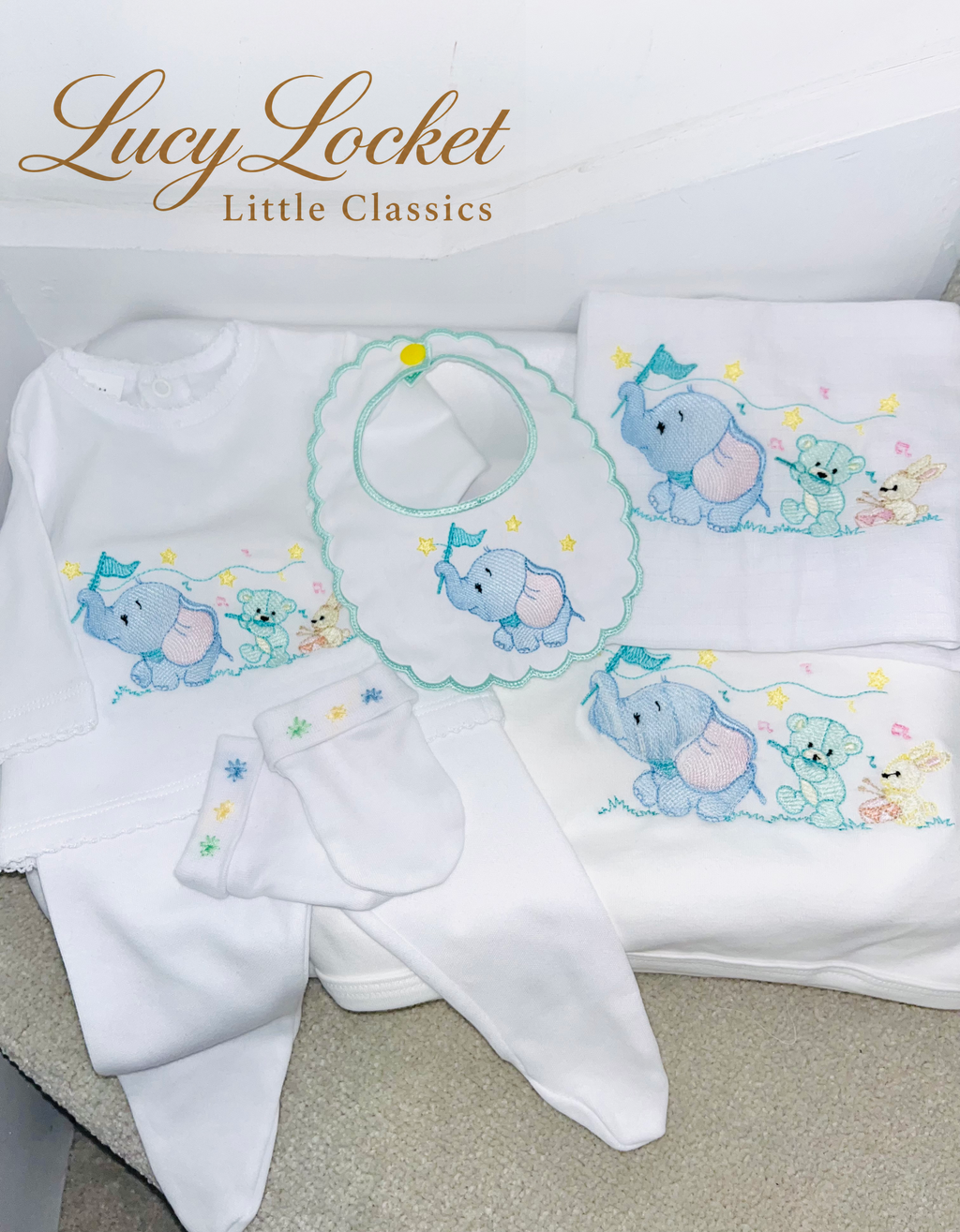 Unisex Pastel Parade Layette Set